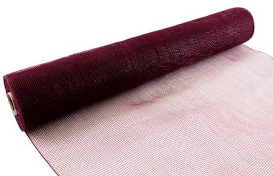 Eleganza Deco Mesh 53cm x 9.1m (10yds) Burgundy No.17 - Organza / Fabric