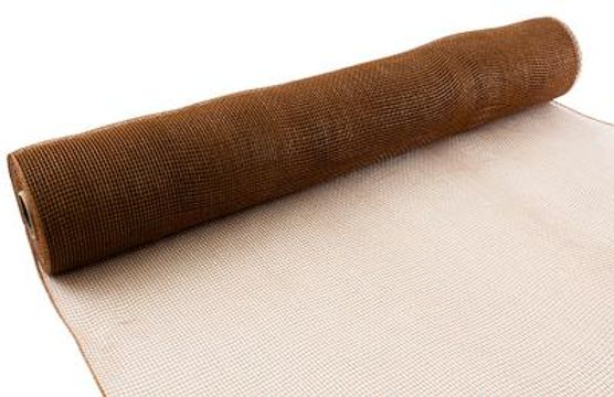 Eleganza Deco Mesh 53cm x 9.1m (10yds) Tan No.76 - Organza / Fabric