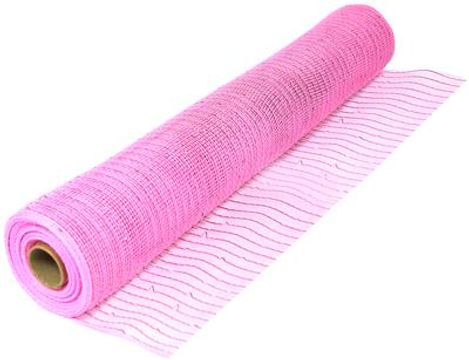 Eleganza Deco Mesh Metallic 53cm x 9.1m (10yds) Pink No.21 - Organza / Fabric