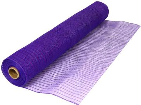 Eleganza Deco Mesh Metallic 53cm x 9.1m (10yds) Purple No.36 - Organza / Fabric