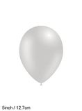 Decotex Pro 5inch Metallic No.24 Silver x100pcs - Latex Balloons