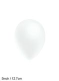 Decotex Pro 5inch Metallic No.01 White x100pcs - Latex Balloons