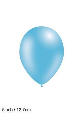 Decotex Pro 5inch Metallic No.25 Lt Blue x100pcs - Latex Balloons