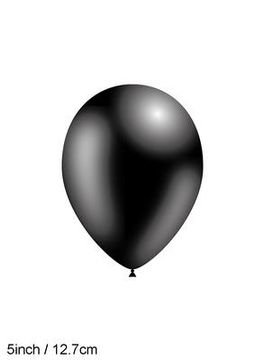 Decotex Pro 5inch Metallic No.20 Black x100pcs - Latex Balloons