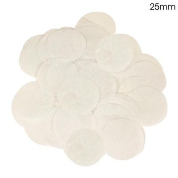 Oaktree Tissue Paper Confetti Flame Retardant Round 25mm x 14g White - Accessories