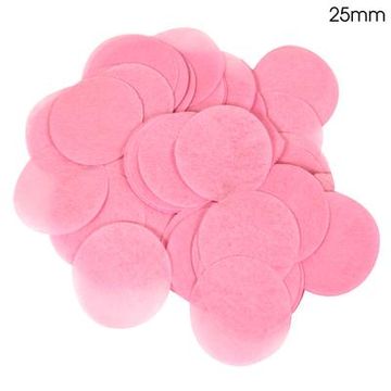 Oaktree Tissue Paper Confetti Flame Retardant Round 25mm x 14g Lt. Pink - Accessories