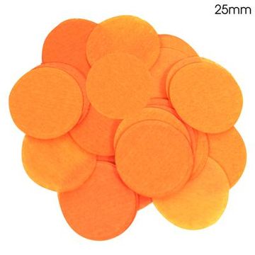 Oaktree Tissue Paper Confetti Flame Retardant Round 25mm x 14g Orange - Accessories