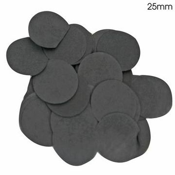 Oaktree Tissue Paper Confetti Flame Retardant Round 25mm x 14g Black - Accessories