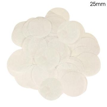 Oaktree Tissue Paper Confetti Flame Retardant Round 25mm x 100g White - Accessories