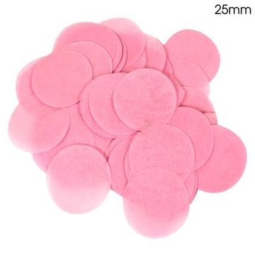 Oaktree Tissue Paper Confetti Flame Retardant Round 25mm x 100g Lt. Pink - Accessories