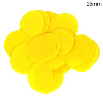 Oaktree Tissue Paper Confetti Flame Retardant Round 25mm x 100g Yellow - Accessories