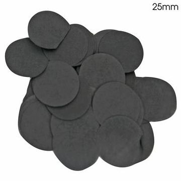 Oaktree Tissue Paper Confetti Flame Retardant Round 25mm x 100g Black - Accessories