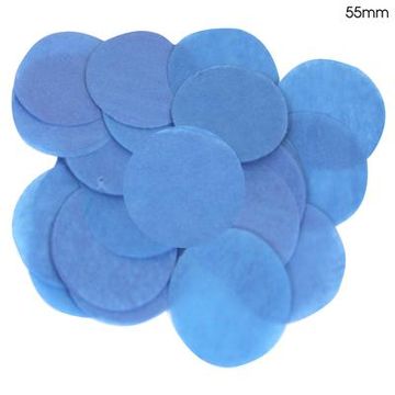 Oaktree Tissue Paper Confetti Flame Retardant Round 55mm x 100g Blue - Accessories