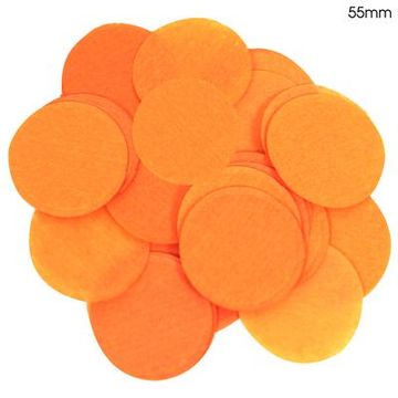 Oaktree Tissue Paper Confetti Flame Retardant Round 55mm x 100g Orange - Accessories