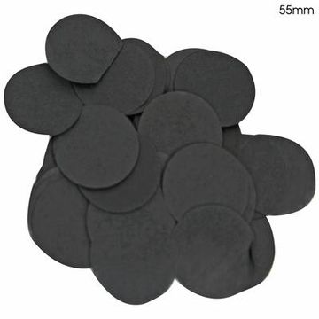 Oaktree Tissue Paper Confetti Flame Retardant Round 55mm x 100g Black - Accessories