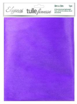 Eleganza Tulle Finesse 3m x 3m 1pc bag Purple No.36 - Organza / Fabric