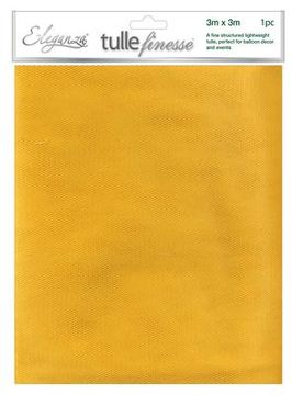 Eleganza Tulle Finesse 3m x 3m 1pc bag Gold No.35 - Organza / Fabric