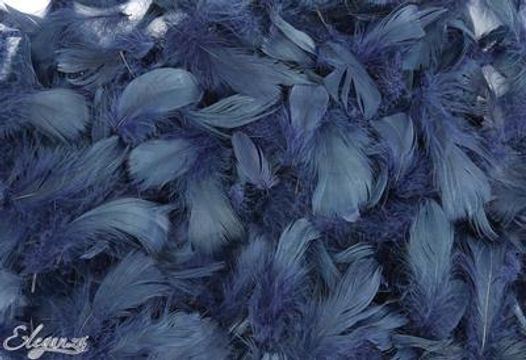 Eleganza Feathers Mixed sizes 3-5inch 50g bag Navy Blue No.19 - Accessories