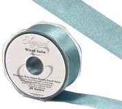 Eleganza Wired Edge Premium Double Faced Satin 25mm x 20m Sea Breeze No.59 - Ribbons