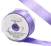 Eleganza Wired Edge Premium Double Faced Satin 25mm x 20m Lavender No.45 - Ribbons