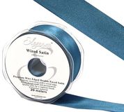 Eleganza Wired Edge Premium Double Faced Satin 38mm x 20m Eucalyptus No.93 - Ribbons