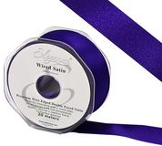 Eleganza Wired Edge Premium Double Faced Satin 38mm x 20m Purple No.36 - Ribbons