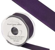 Eleganza Wired Edge Premium Taffeta Grape 25mm x 20m No.46 - Ribbons