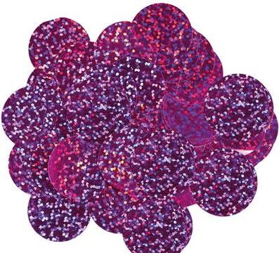 Oaktree Holographic Foil Confetti 25mm x 14g Fuchsia - Accessories
