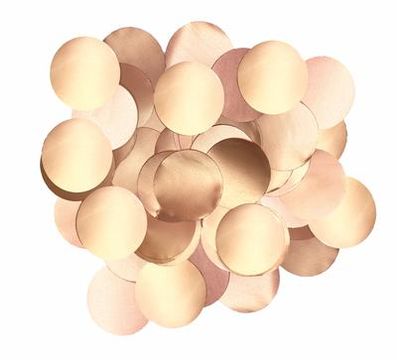 Oaktree Metallic Pearl Foil Confetti 10mm x 50g Rose Gold - Accessories