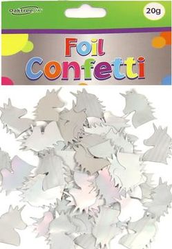 Oaktree Metallic Foil Unicorn Confetti 28mm x 20g Iridescent - Accessories