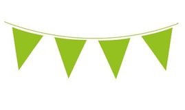 Solid Colour Waterproof Bunting 20 flags 20cm x 30cm 10m Green - Banners & Bunting