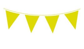 Giant Solid Colour Waterproof Bunting 18 flags 30cm x 45cm 10m Lime Green - Banners & Bunting