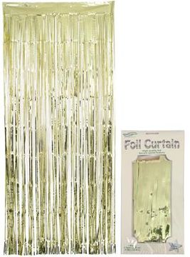 Oaktree Foil Door Curtain 0.90m x 2.40m Metallic Gold - Partyware