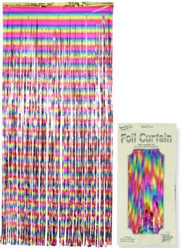 Oaktree Foil Door Curtain 0.90m x 2.40m Metallic Rainbow - Partyware