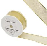 Eleganza Finesse Metallic Stripe 38mm x 10m Gold No.65 - Ribbons