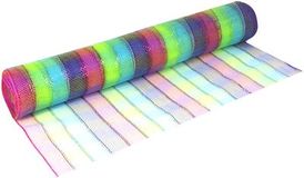 Eleganza Deco Mesh Colourful Check 53cm x 9.1m (10yds) Pattern No.269 - Organza / Fabric
