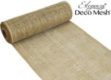 Deco Mesh Burlap 25cm x 4.57m Light Natural - Organza / Fabric