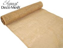 Deco Mesh Burlap 53cm x 4.57m Natural - Organza / Fabric