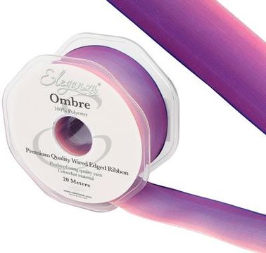 Eleganza Wired Edge Ombre Ribbon 38mm x 20m Tone No.292 - Ribbons