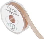 Eleganza Woven Metallic Shimmer Rose Gold No.87 15mm x 20m - Ribbons