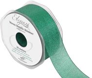 Eleganza Woven Metallic Shimmer Green No.50 38mm x 20m - Ribbons