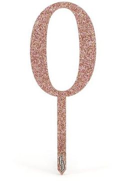 Acrylic Sparkling Fizz Rose Gold Cake Topper No.0 H150mm x W51.5mm - Partyware