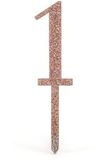 Acrylic Sparkling Fizz Rose Gold Cake Topper No.1 H150mm x W33.5mm - Partyware