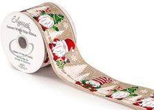 Eleganza Wired Edge Christmas Tree Gonk No.437 63mm x 9.1m - Christmas Ribbon