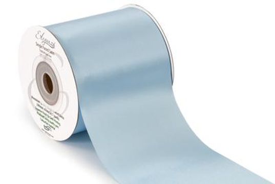 Eleganza Single Faced Sash Ribbon 100mm x 50m Light Blue No.25 - Ribbons