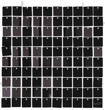 Sequin Wall Panel 30cm x 30cm Metallic Black (100 Squares) - Balloon Accessories