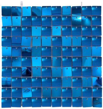Sequin Wall Panel 30cm x 30cm Metallic Light Blue (100 Squares) - Balloon Accessories