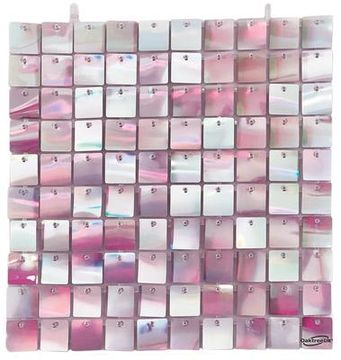 Sequin Wall Panel 30cm x 30cm Iridescent Pink (100 Squares) - Balloon Accessories