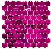 Sequin Wall Panel Hexagons 30cm x 30cm Metallic Fuchsia Pink (80 Hexagons) - Balloon Accessories