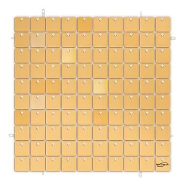 Sequin Wall Panel 30cm x 30cm Satin Champagne (100 Squares) - Balloon Accessories